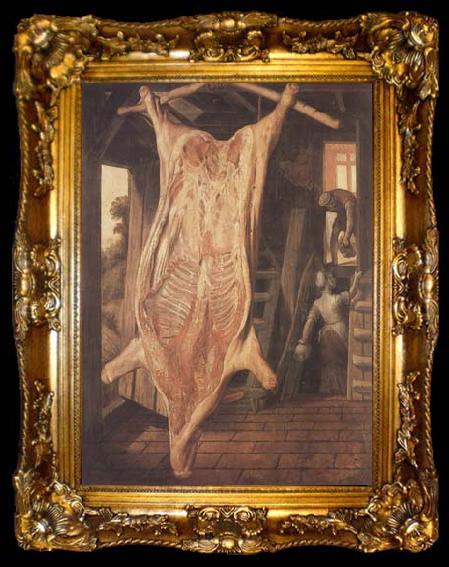 framed  Joachim Beuckelaer Slaughtered Pig (mk14), ta009-2